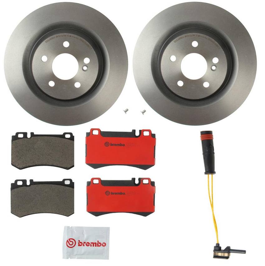 Mercedes Brembo Brakes Kit Pads and Rotors Rear (330mm) (Ceramic